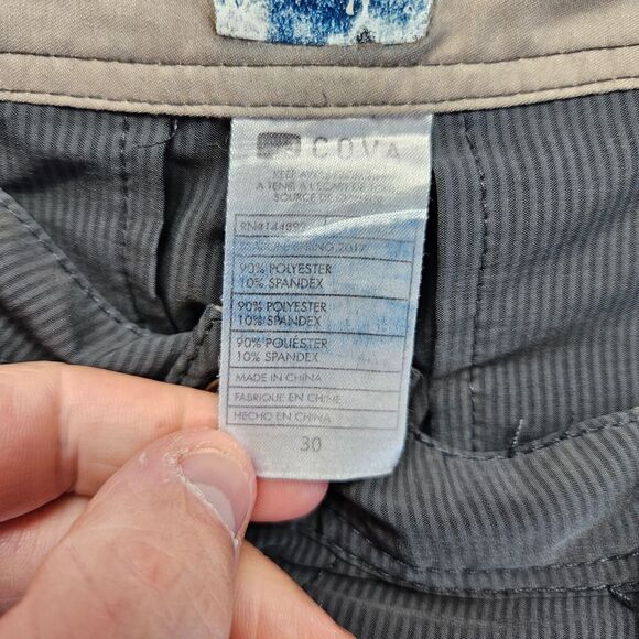 Cova Shorts Mens Size 30 Gray Casual Chino‎ Flat Front - Picture 7 of 9